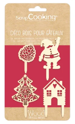4 accessoires déco Noël bois