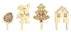 4 accessoires déco Noël bois