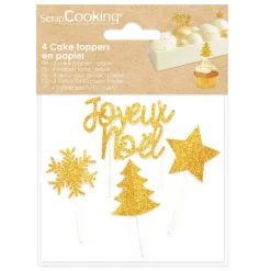 4 Accessoires de Noël dorés
