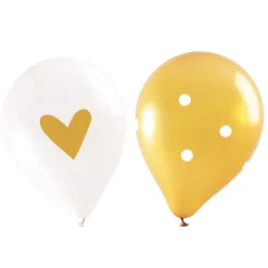 6 ballons gold