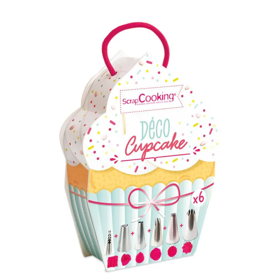 Boite déco cupcake 6 douilles inox