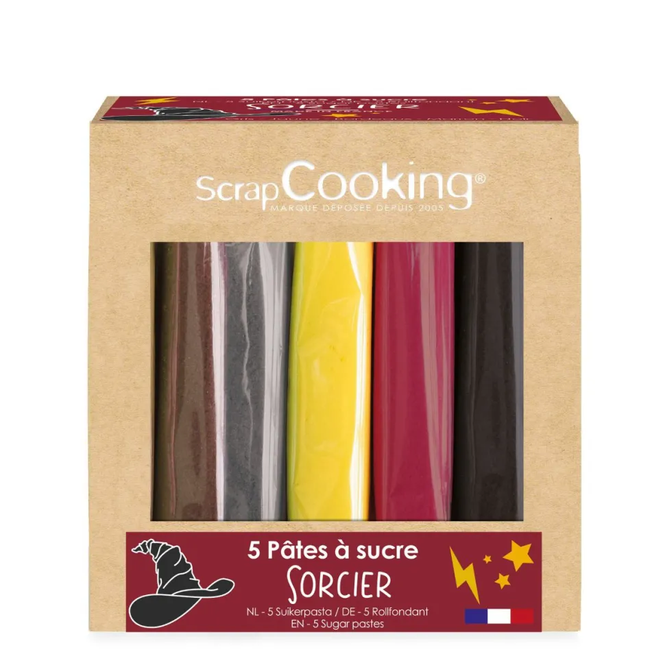 Boite 5 pâtes à sucre Sorcier 5 x 80g