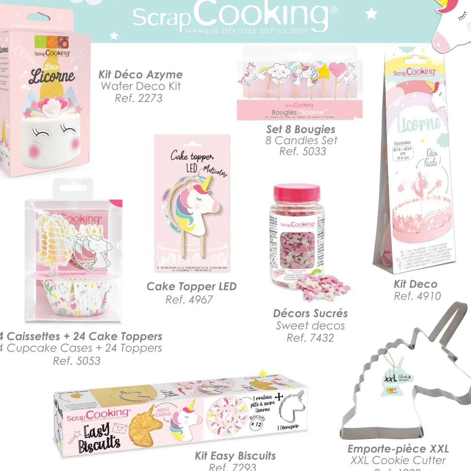 8 bougies licorne