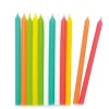 12 bougies longues multicolore