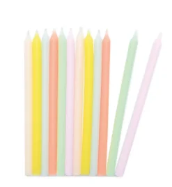 12 bougies longues pastel