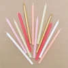12 bougies longues rose et or