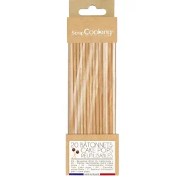 20 bâtonnets pour cake pops