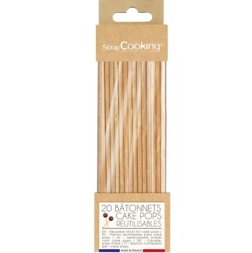 20 bâtonnets pour cake pops