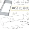 Cadre pâtissier rectangle extensible inox