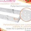 Cadre à tarte perforé extensible inox