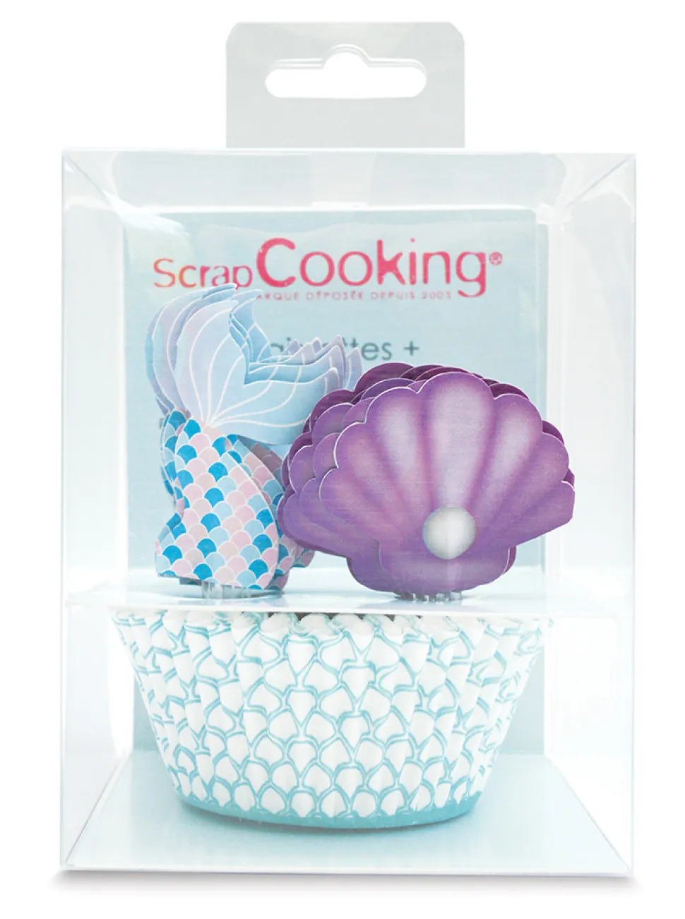 24 caissettes + 24 cake toppers sirène