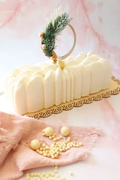 Cake topper bois Couronne de Noël