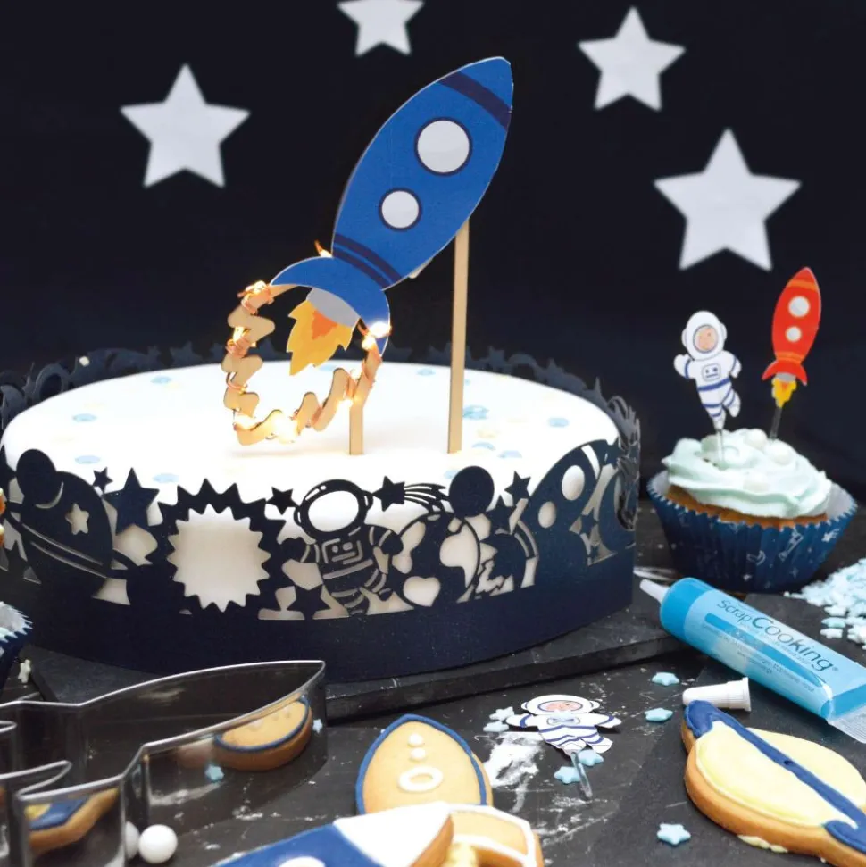 Cake topper led fusée