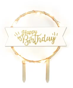 Cake topper led Happy Birthday
