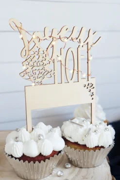 Cake topper led Joyeux Noël