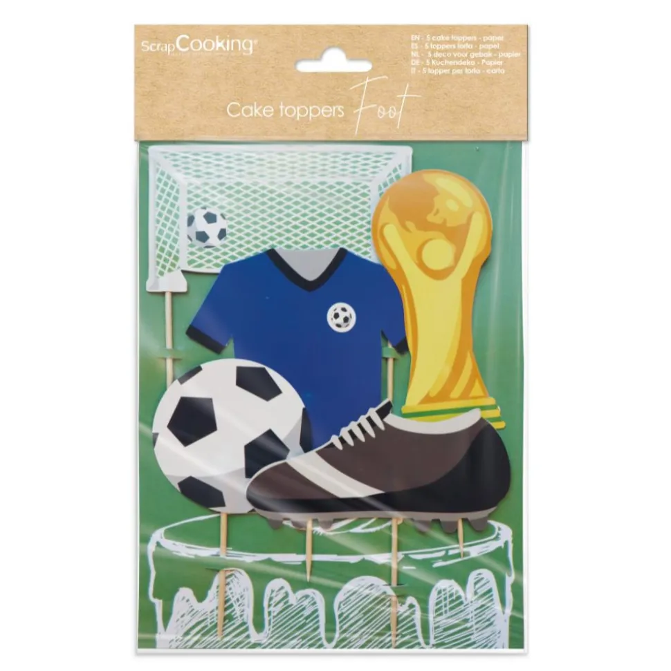 Cake toppers football pour déco de gâteaux