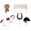 Cake toppers équitation pour déco de gâteaux