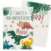 8 cartes d'invitation Dinosaure