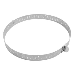 Cercle à tarte perforé extensible inox