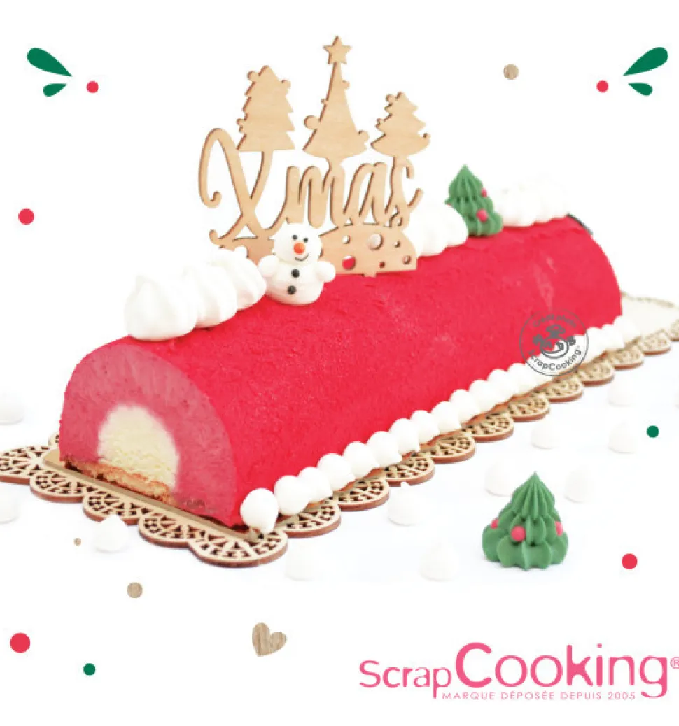 Coffret Bûche de Noël 30 cm - Moule, insert & support