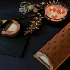 Coffret Bûche de Noël Matelassée - Moule, insert, tapis, support & recette