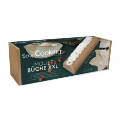 Coffret Bûche de Noël XXL - Moule Inox & feuilles rhodoïd