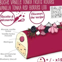 Coffret Bûche de Noël XXL - Moule Inox & feuilles rhodoïd