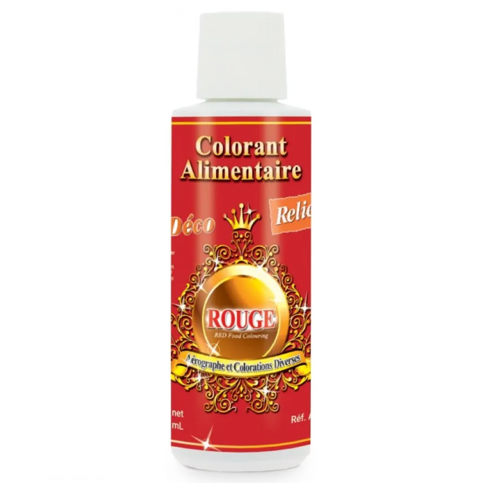 Colorant alimentaire hydrosoluble rouge professionnel - 125 ml