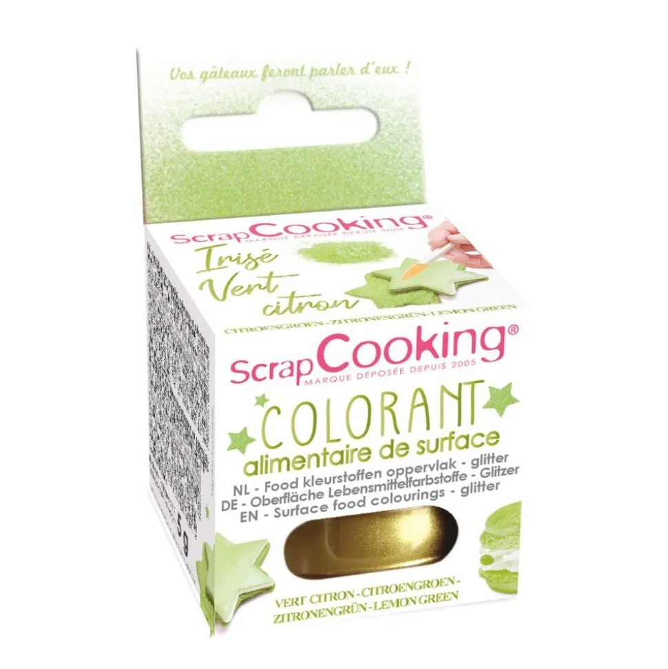Colorant de surface irisé vert citron