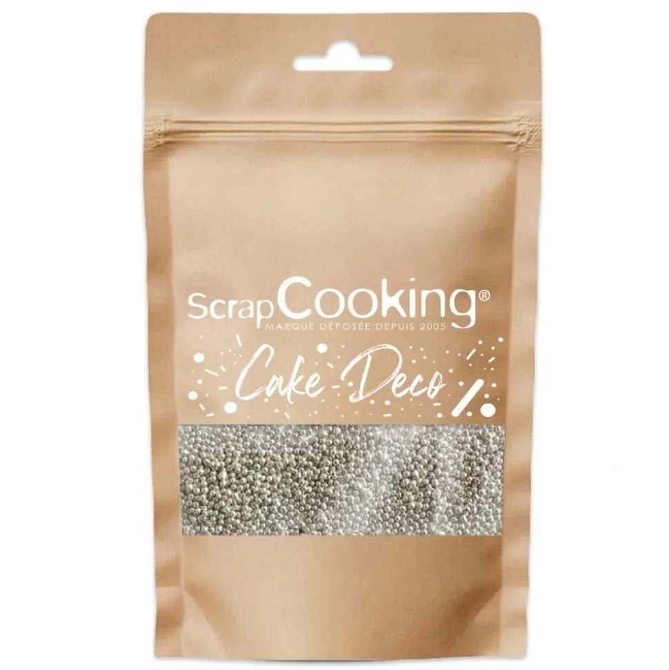 Décors sucrés mini-billes argentées 80g