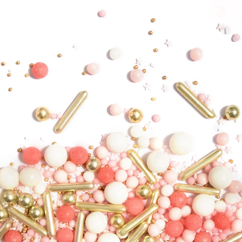 Décors sucrés mix rods rose doré 70g