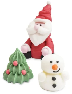 Décosucres 3D Noël (sapin, bonhomme de neige et Père Noël)