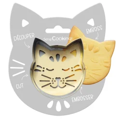 Emporte-pièce et embosseur bois chat
