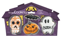 4 emporte-pièces Halloween en inox