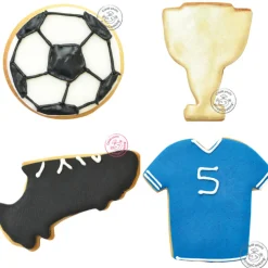 4 emporte-pièces inox Football