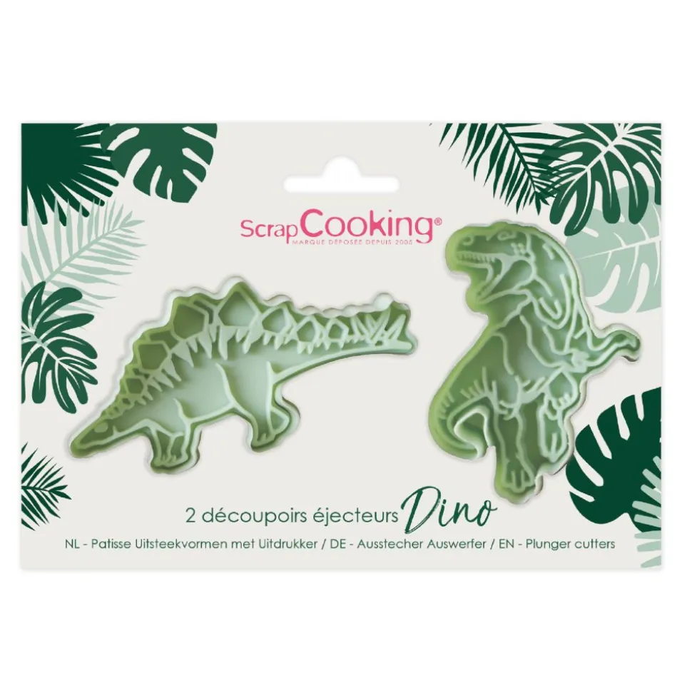 Emporte-pièces éjecteurs pour biscuits Dinosaure x2
