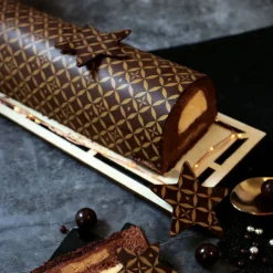 2 feuilles transfert pour bûche - Motif Couture