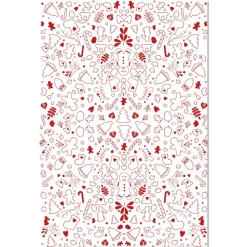 2 feuilles transfert pour bûche - Motif Noël