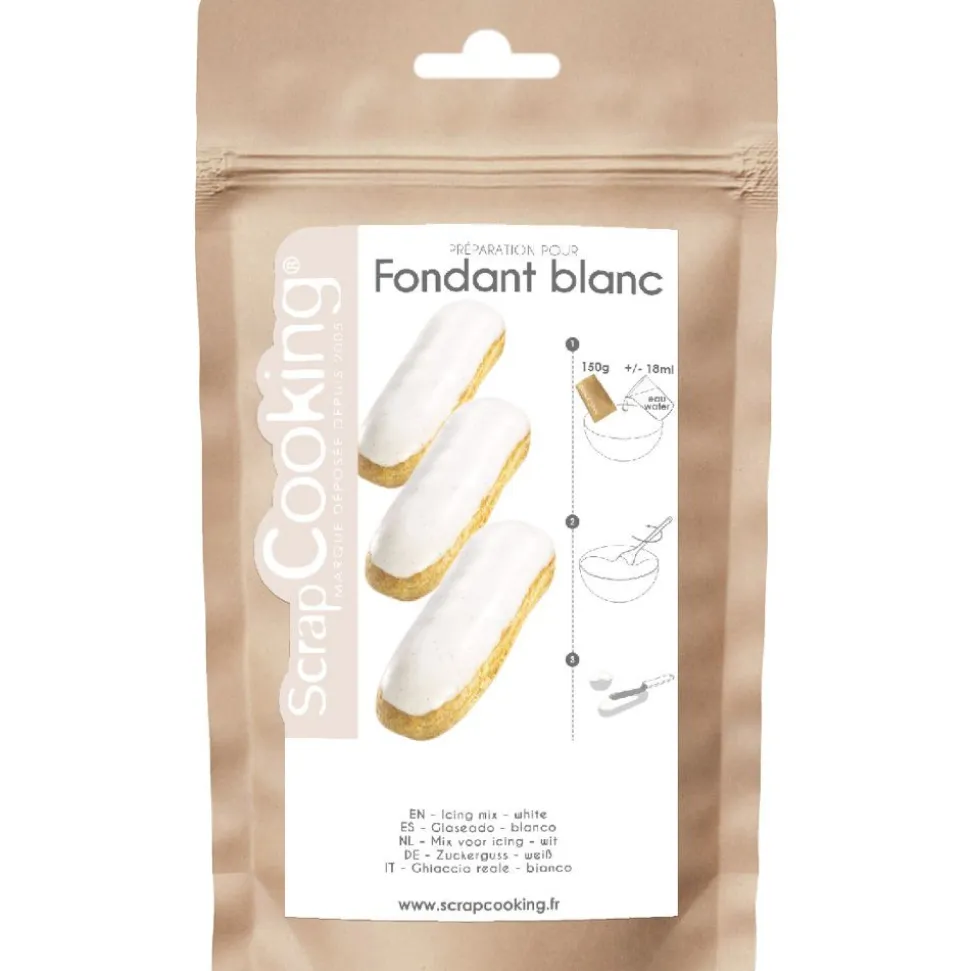 Fondant blanc en poudre pour glaçage 150 gr