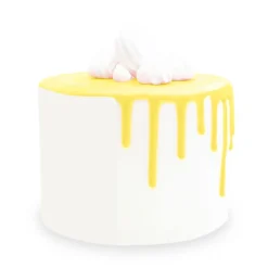 Glaçage jaune goût choco - Drip cake
