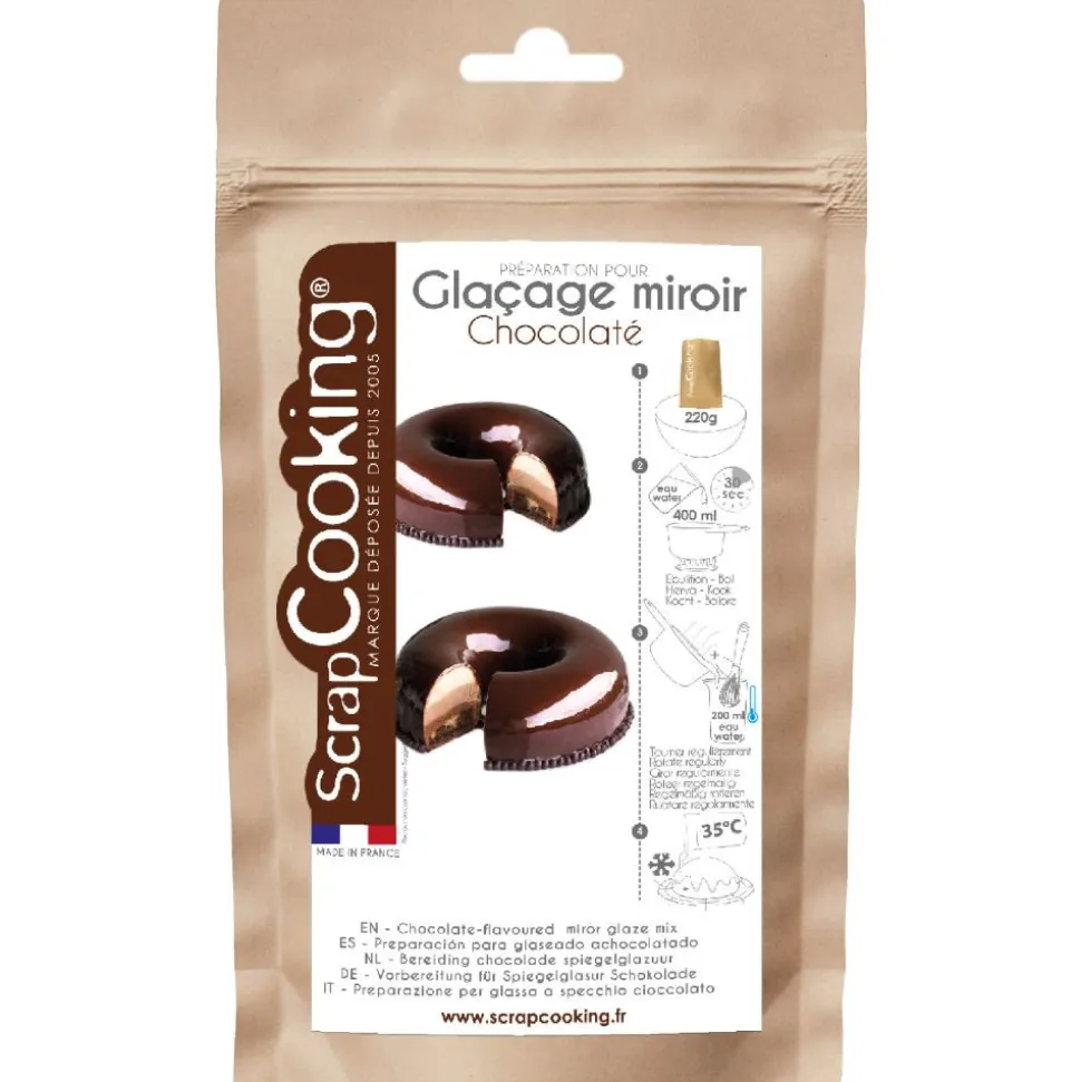 Glaçage miroir chocolaté en poudre