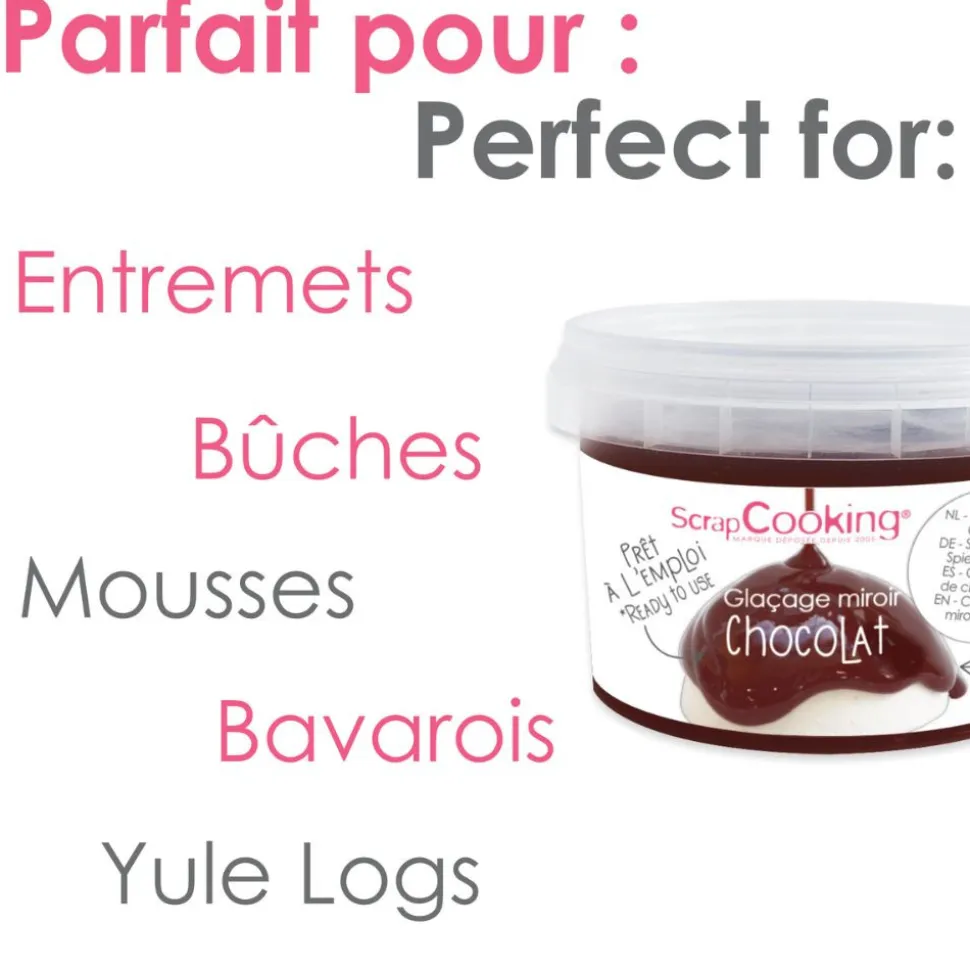 Glaçage miroir prêt à l'emploi chocolat 300g