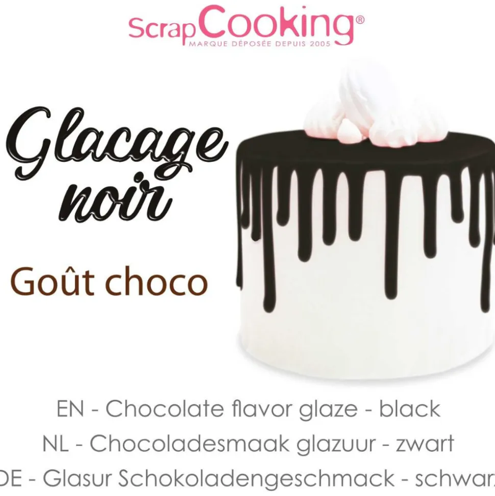 Glaçage noir goût choco - Drip cake