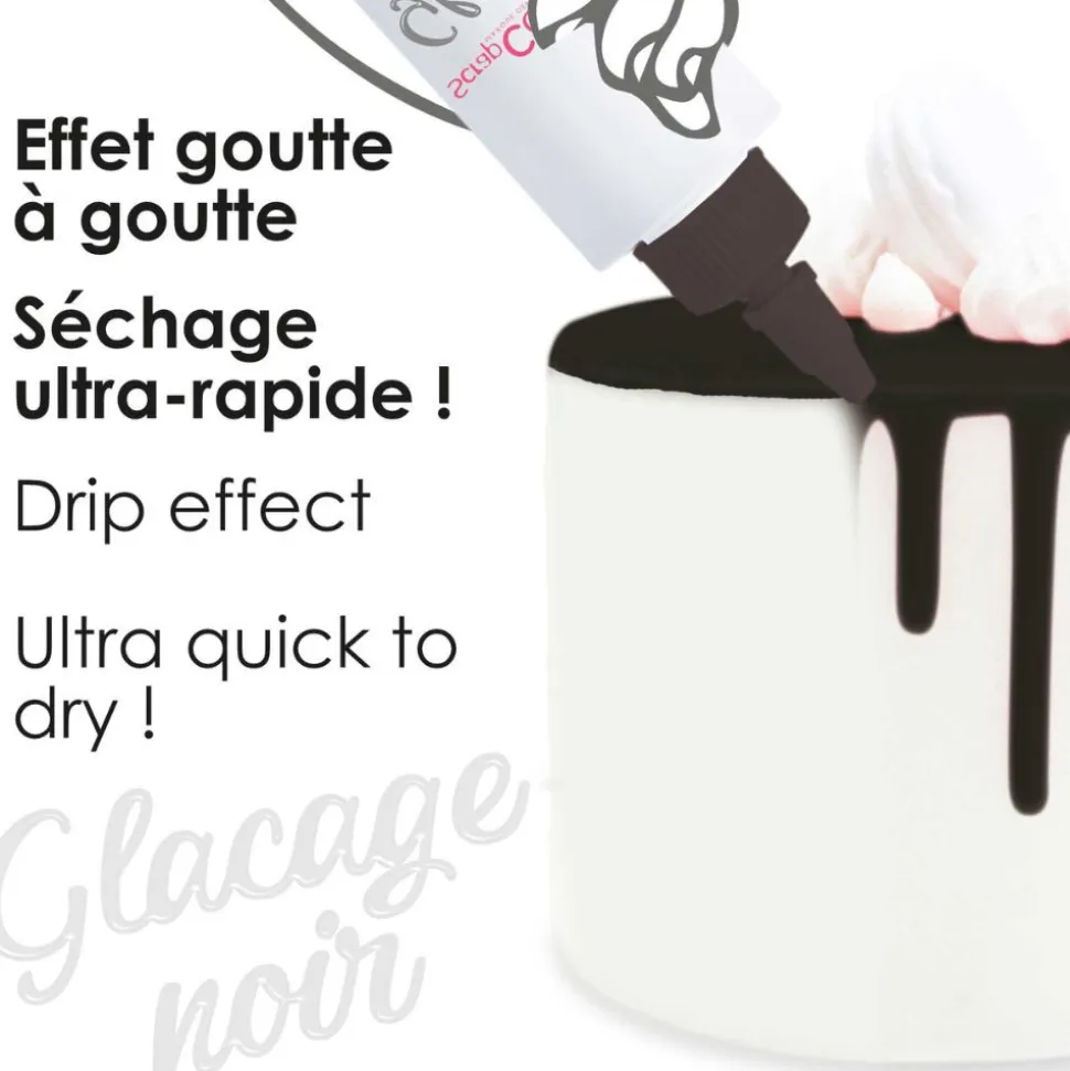 Glaçage noir goût choco - Drip cake