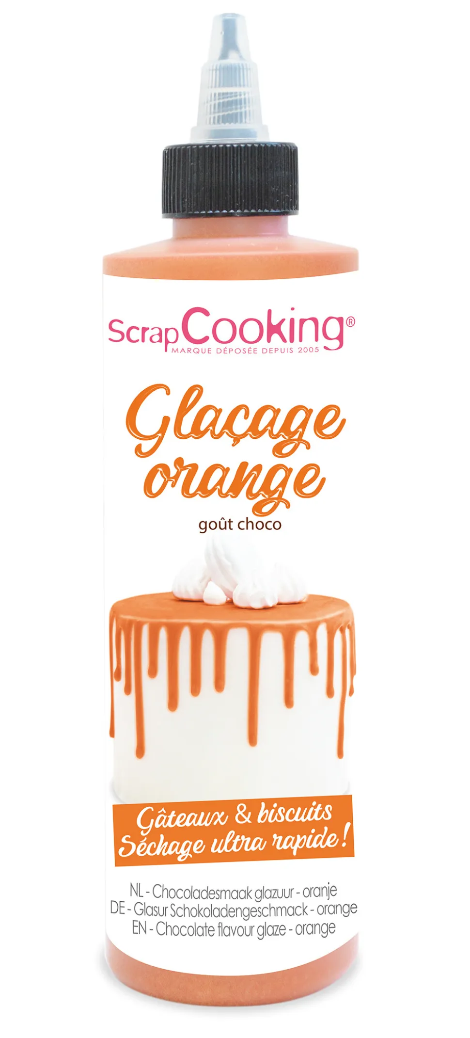 Glaçage orange goût choco - Drip cake