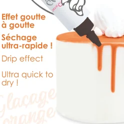 Glaçage orange goût choco - Drip cake