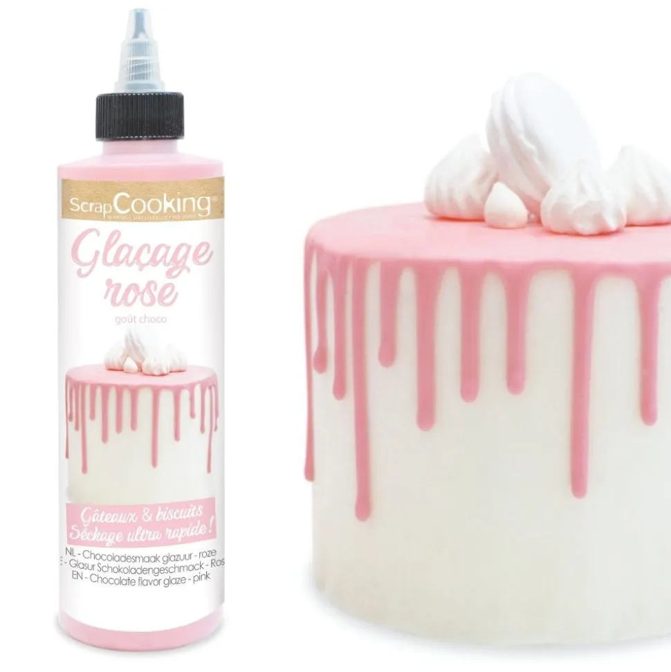 Glaçage rose chocolat - Drip cake