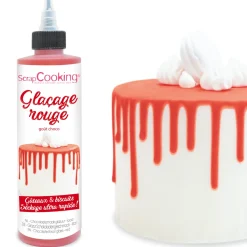 Glaçage rouge chocolat - Drip cake