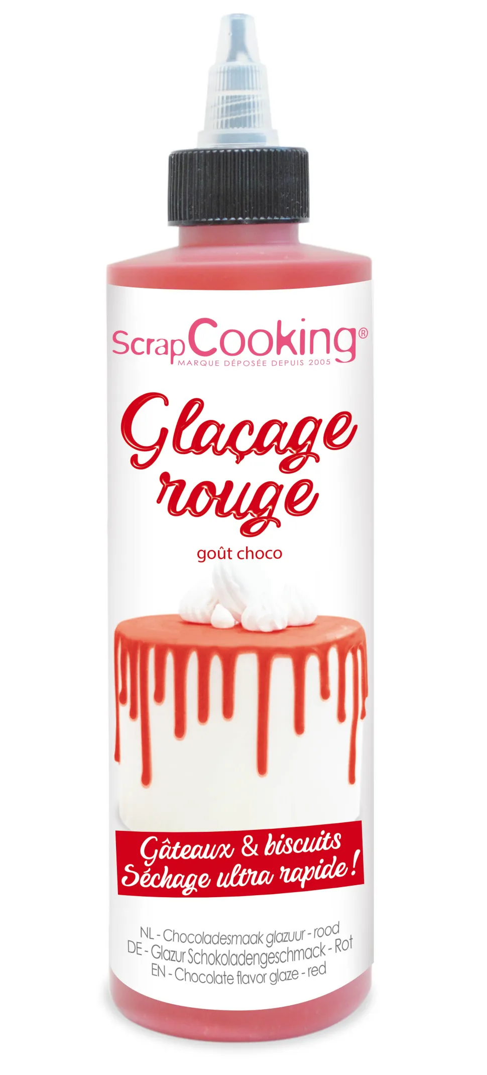 Glaçage rouge chocolat - Drip cake