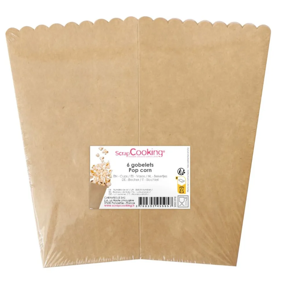 6 Gobelets pour Pop corn
